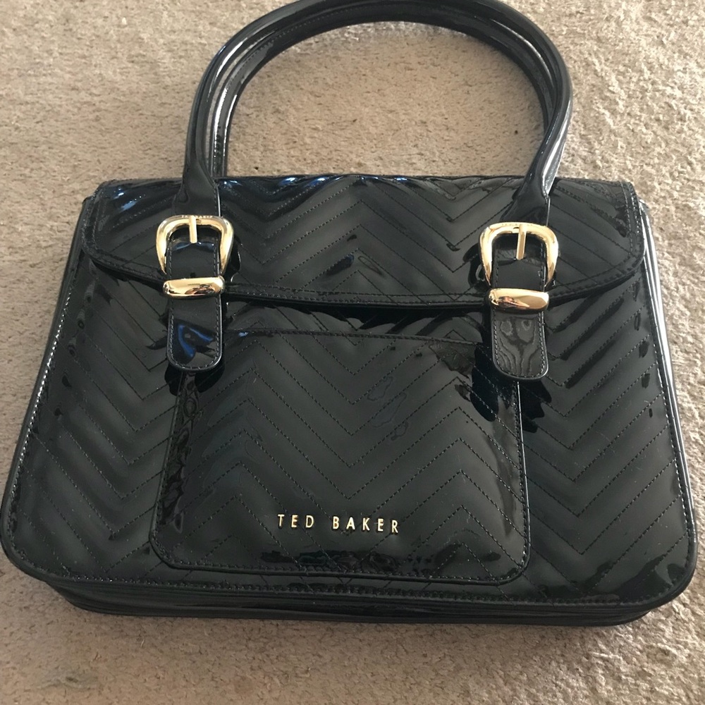 Ted Baker expandable patent leather bag plus free gift